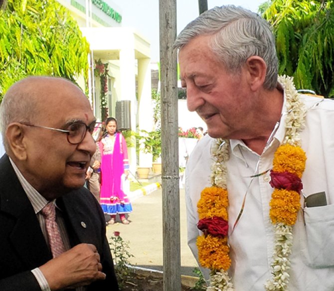 Simon Groot meets Dr. Barwale 'Father of Seed Industry in India' 