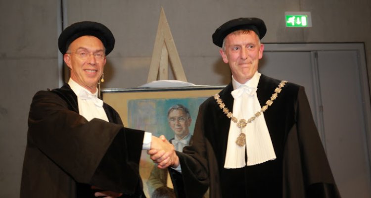 Arthur Mol in 2015, when Martin Kropff handed over the rectorship