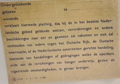 Dutch text of the Oath of Loyalty students had to sign