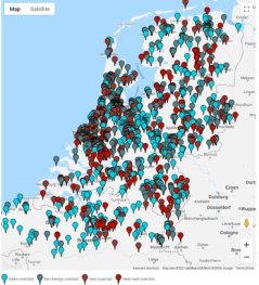 Alle meldingen van muggenoverlast in 2021 tot en met 10 juli (Bron: Muggenradar.nl)