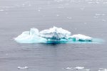 Smeltend ijsschotsen vormen prachtige abstracte vormen