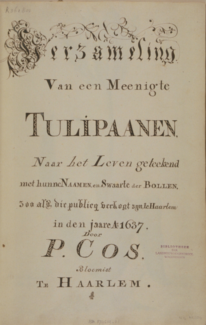 Tulpenboek van P. Cos uit 1637