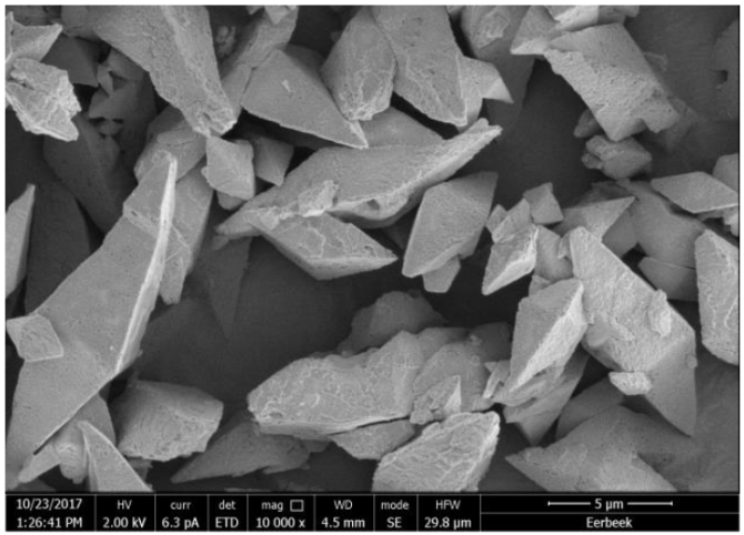 Figure 1 Elemental sulfur crystals produced in an industrial biotechnological desulfurization reactor